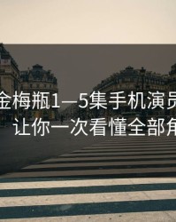 杨思敏金梅瓶1—5集手机演员表全解析，让你一次看懂全部角色